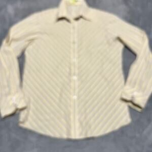 Roar Shirt Mens 4XL Striped Button Up Long Sleeve Stretch Casual Preppy Yellow